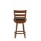 Flash Furniture Zerrick Commercial Wood Classic Ladderback Swivel Counter Stool w/Black LeatherSoft Seat, Antiq Oak ES-UN3-24-OAK-GG - alternate 6